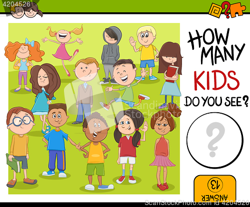 Image of how many kids activity game