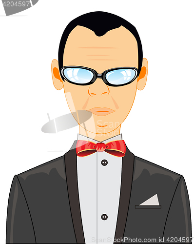 Image of Becoming bald man in suit