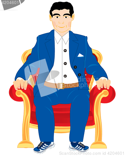 Image of Man in easy chair