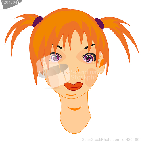 Image of Girl with redheads hair