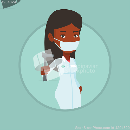 Image of Ear nose throat doctor vector illustration.