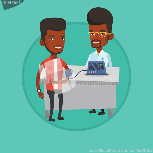 Image of Blood pressure measurement vector illustration.