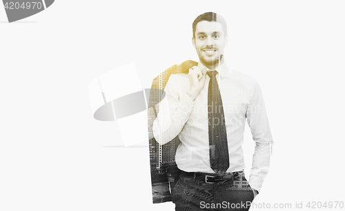 Image of happy smiling businessman