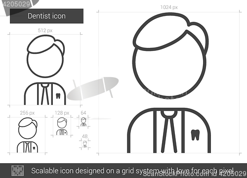 Image of Dentist line icon.