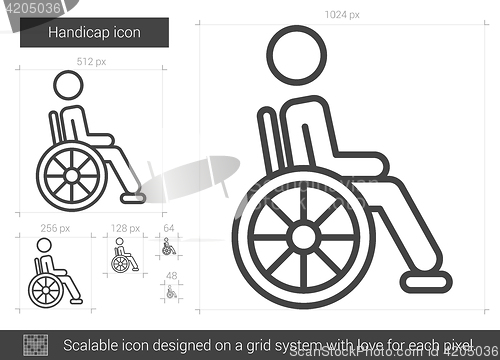 Image of Handicap line icon.