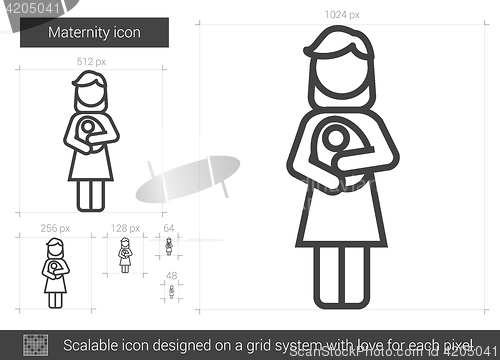 Image of Maternity line icon.