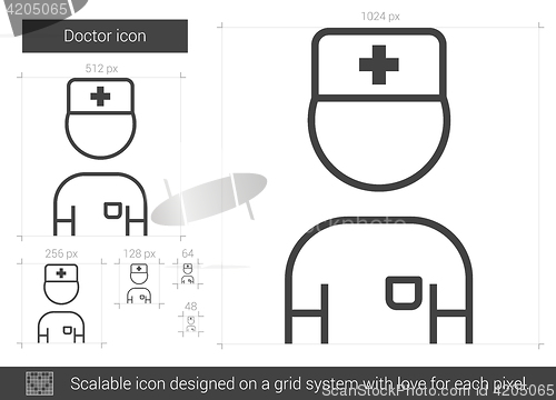 Image of Doctor line icon.