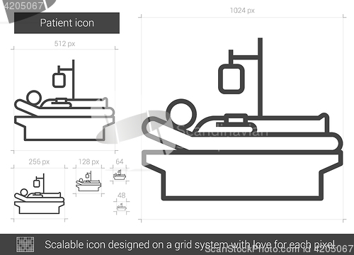 Image of Patient line icon.