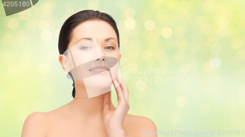 Image of close up of beautiful young woman face