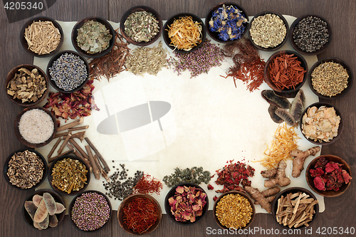 Image of Dried Medicinal Herbs and Flowers