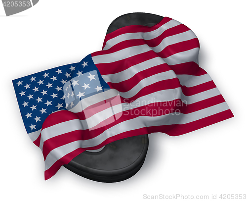 Image of usa flag and paragraph symbol - 3d illustration