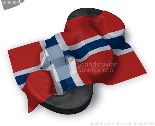 Image of paragraph symbol and flag of norway - 3d rendering