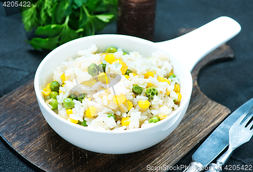 Image of rice with vegetables