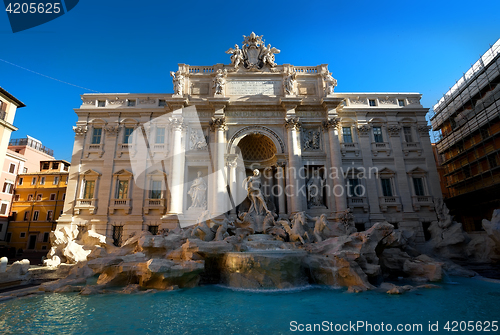 Image of Trevi Fountain in the morning