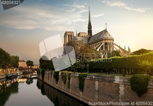 Image of Sunset over Notre Dame