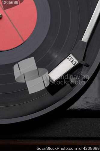 Image of Photography of black vinyl records