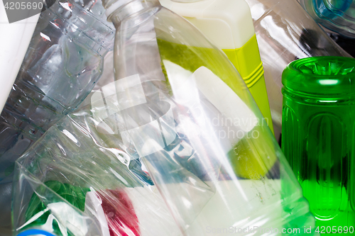 Image of Photo of utilized plastic bottles