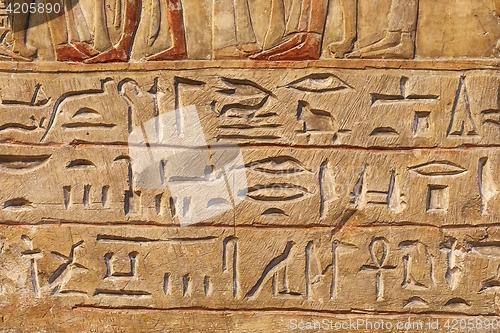 Image of Ancient Hieroglyphic Script