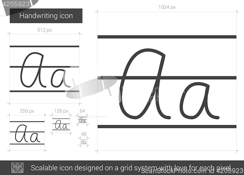 Image of Handwriting line icon.