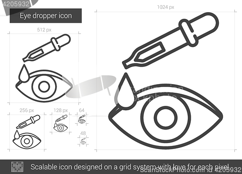 Image of Eye dropper line icon.