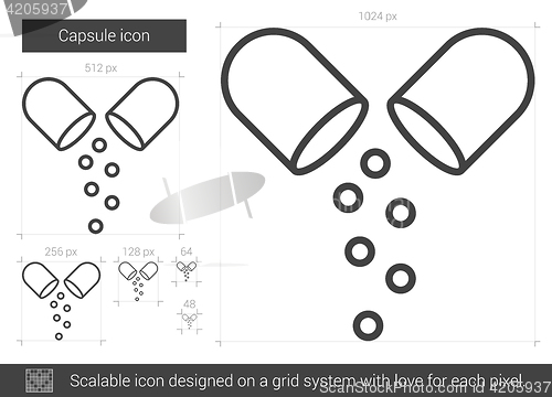 Image of Capsule line icon.