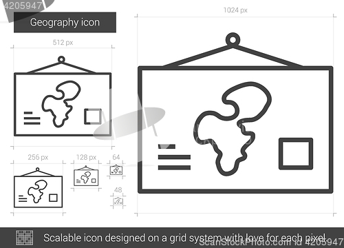 Image of Geography line icon.