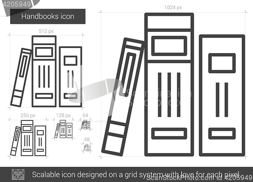 Image of Handbooks line icon.