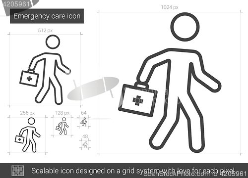 Image of Emergency care line icon.