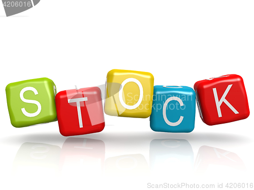 Image of Stock word color cube