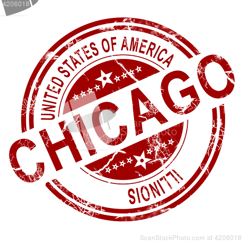 Image of Chicago stamp with white background