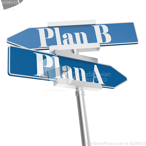 Image of Plan a and plan b signs 