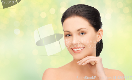 Image of close up of beautiful young woman face
