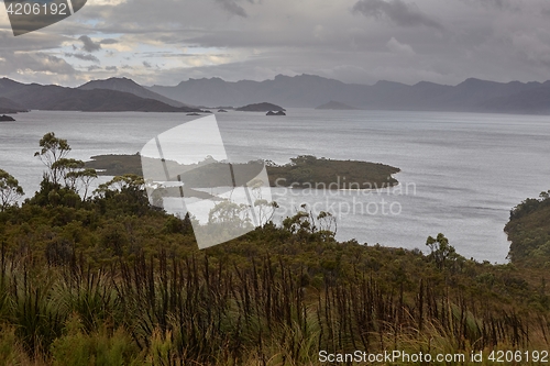 Image of Mysterious lake landscape