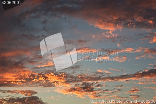 Image of Sunset sky clouds