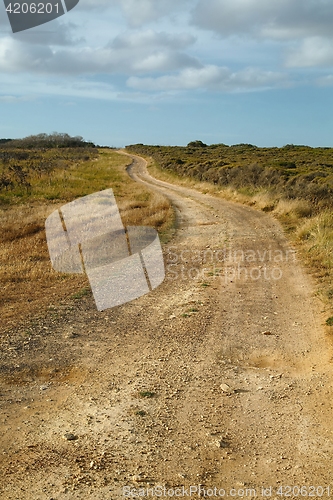 Image of Gravel road perspective