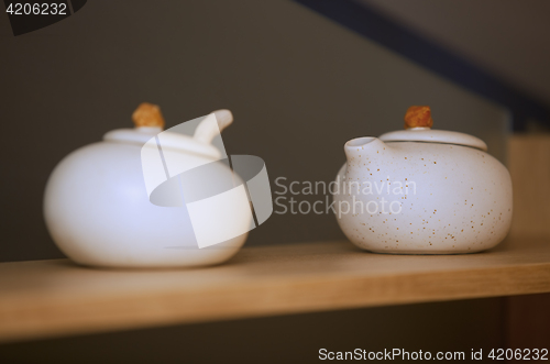 Image of Two porcelain teapots