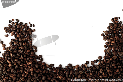 Image of coffee grains,abstract, dark