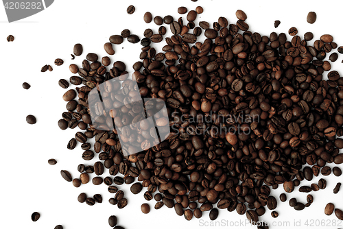 Image of coffee grains,abstract, dark