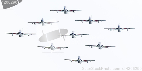 Image of LEEUWARDEN, THE NETHERLANDS-JUNE 10, 2016: Italian aerobatic tea