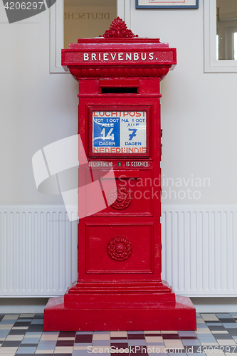 Image of Retro dutch red mail box