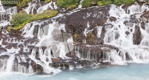 Image of Hraunfossar waterfalls in Iceland