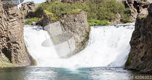Image of Close-up view of a water fall