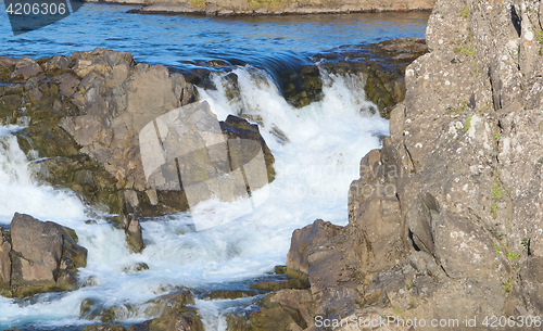 Image of Close-up view of a water fall