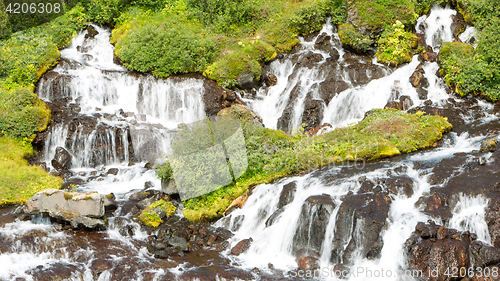 Image of Hraunfossar waterfalls in Iceland