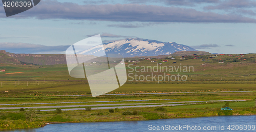 Image of The volcano Hekla in Iceland shot in summer