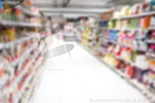 Image of blur supermarket background