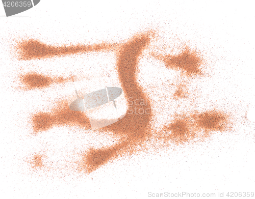 Image of sand on white