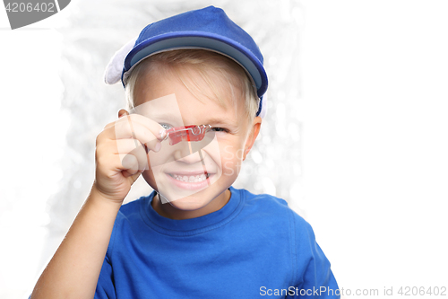 Image of First braces, orthodontist child to the doctor The little boy with braces 