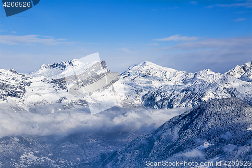 Image of Mountain Peaks Above the Clouds