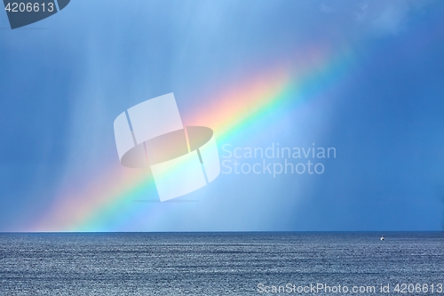 Image of Rainbow over sea